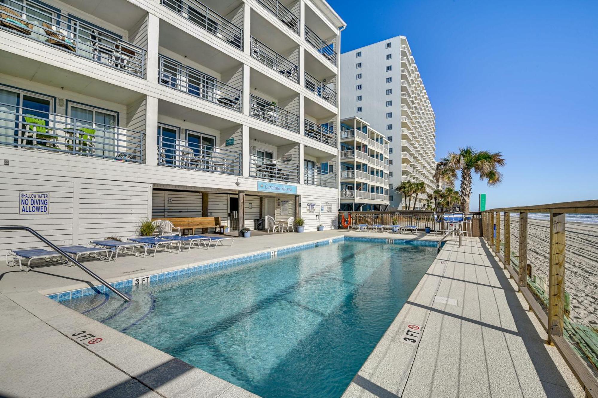 Cozy Beachfront Condo With Wifi, Views And Pool Access شاطئ ميرتل المظهر الخارجي الصورة
